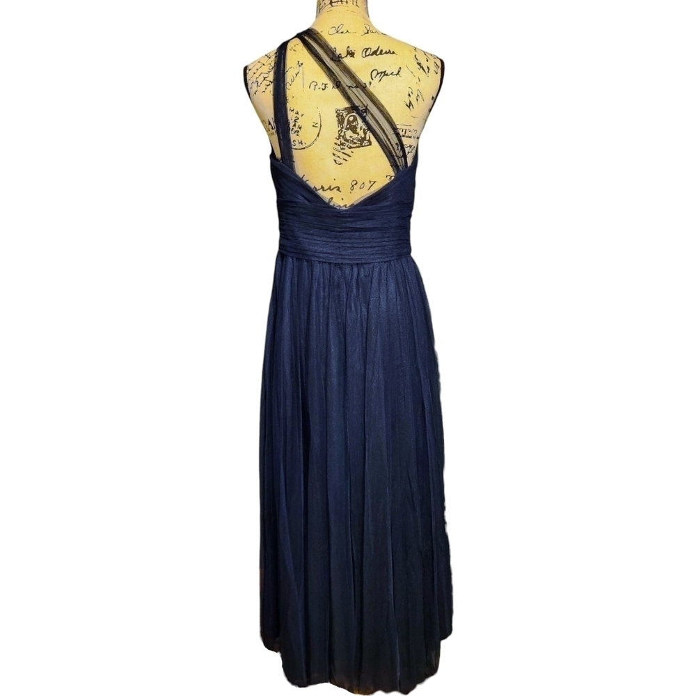 Bill Levkoff English Netting One-Shoulder Gown - Picture 7 of 10